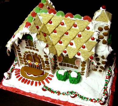 elf's Gingerbread House cobblestone cottage